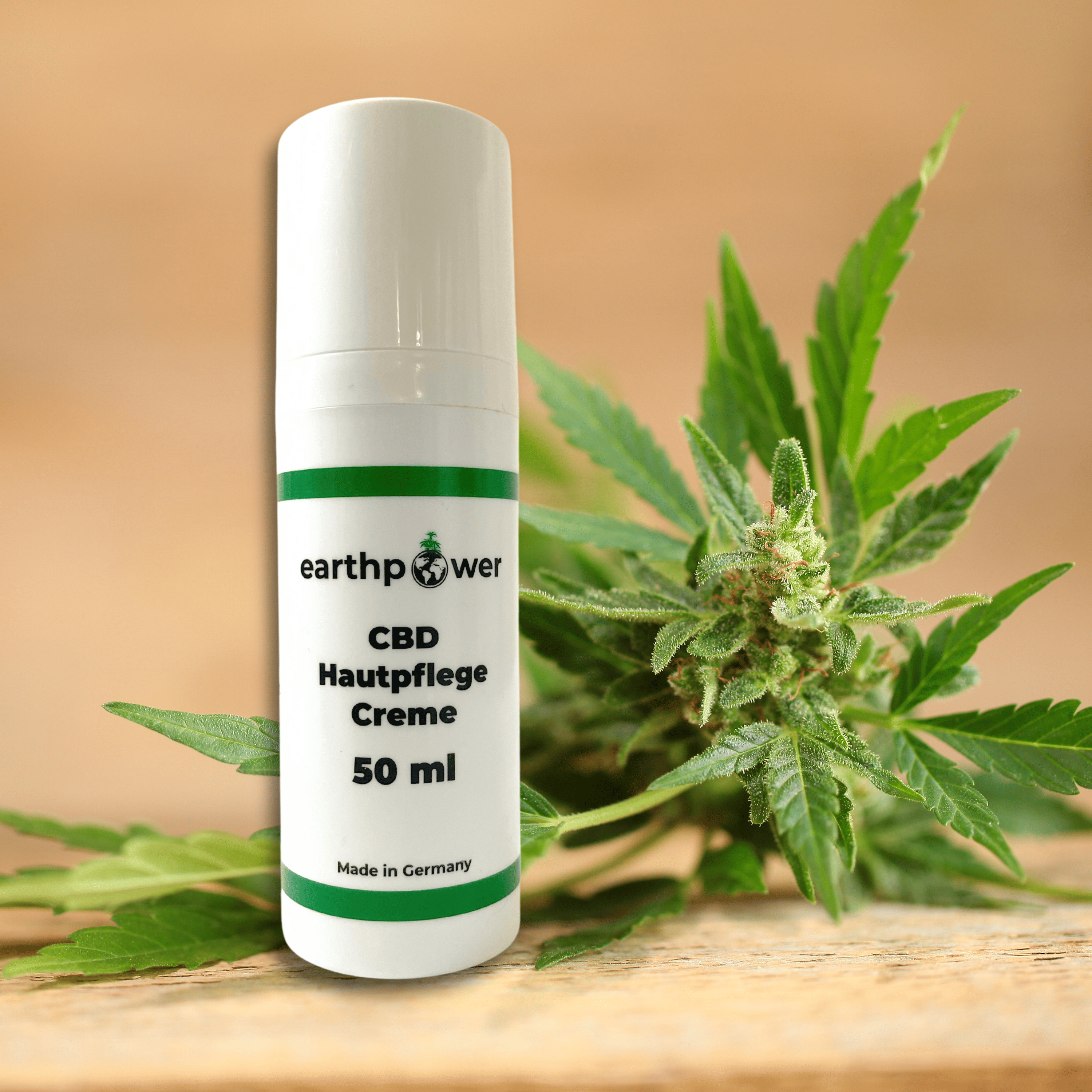 CBD Hautpflege-Creme mit Hanfblatt Vollextrakt